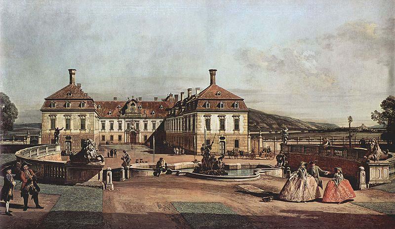 Bernardo Bellotto Das kaiserliche Lustschlob Schlobhof, Ehrenhofseite oil painting picture